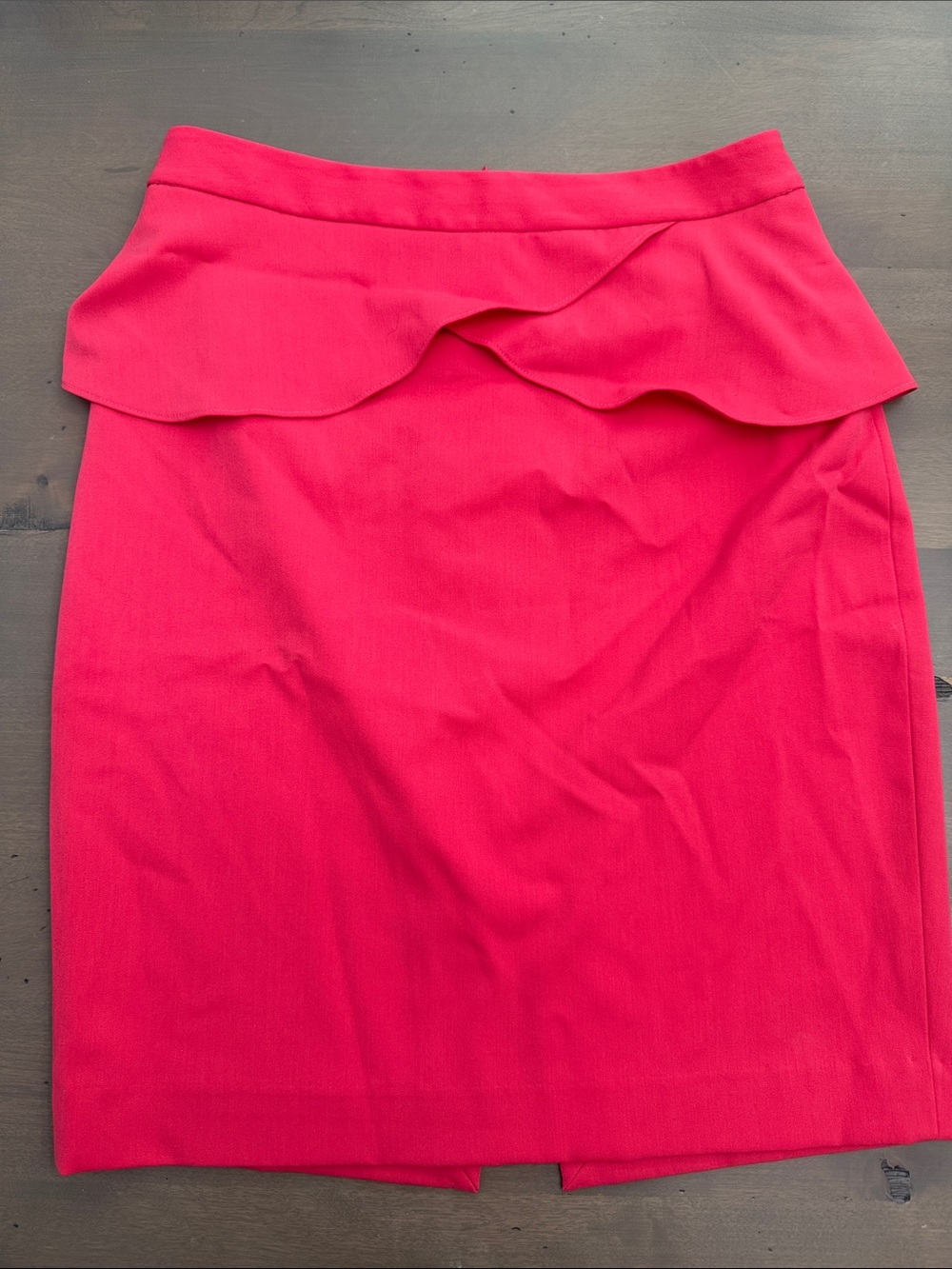 Express Pencil Skirt with Peplum Detail in Bright Pink